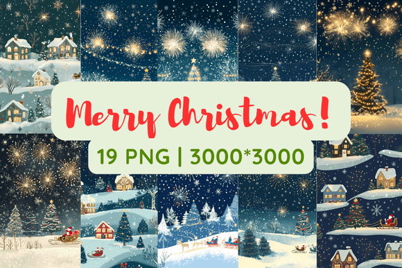 A Seamless Christmas and New Year Illustrations