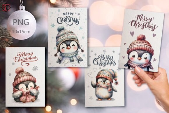 Christmas Cards with Cute Penguins: A Review of Seasonal Illustrations for Digital Publishing