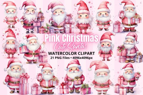 Christmas Cute Santa Watercolor ClipArt Review
