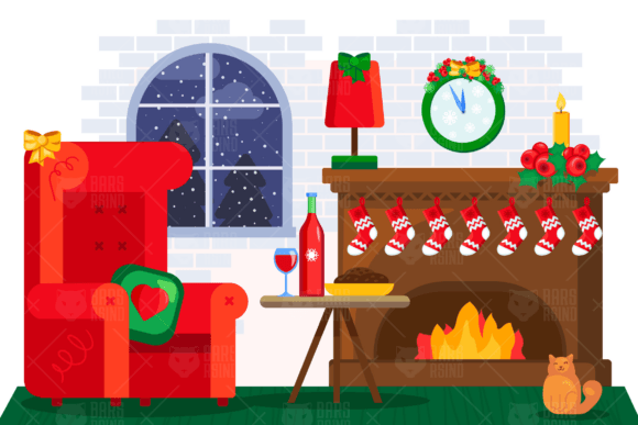 Christmas Fireplace Interior Embroidery Review