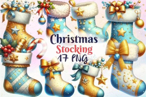 Christmas Stocking Clipart Bundle: Illustrations for Real Brands