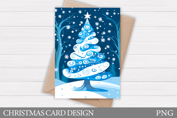 Christmas Tree Christmas Card Design: Illustrations for Crafters