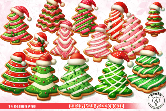 Christmas Tree Cookie Clipart PNG for Illustrations