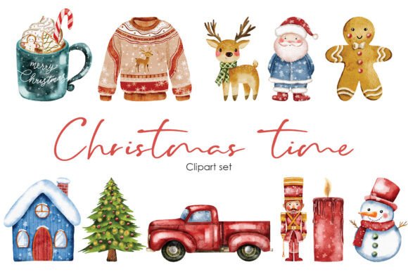 Christmas Winter Vibe Clipart Set for Illustrations
