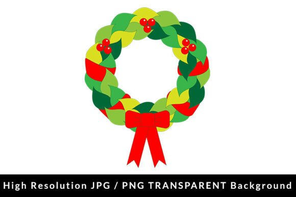 Christmas Wreath EPS SVG PNG Illustrations Review