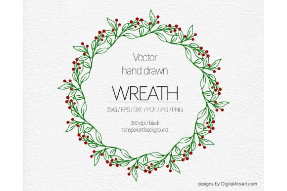 Christmas Wreath Svg Branches Frame for Illustrations
