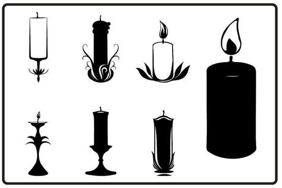 Festive Christmas Candle Illustrations for Handmade Business