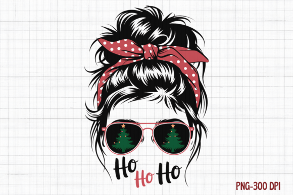 Ho Ho Ho, Merry Christmas Messy Bun Illustrations Review