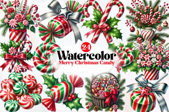Merry Christmas Candy Sublimation for Creative Illustrations