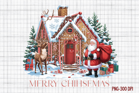 Merry Christmas Png, Vintage Christmas. Illustrations