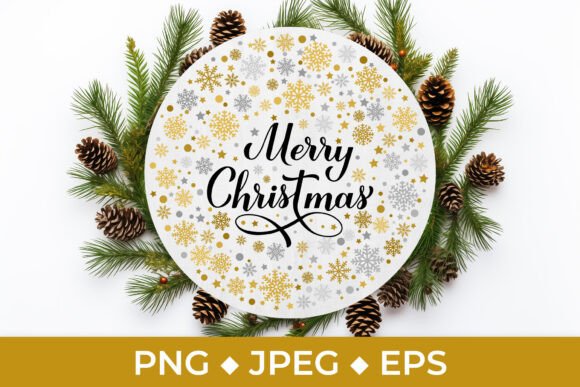 Merry Christmas Sublimation Gold Silver Review