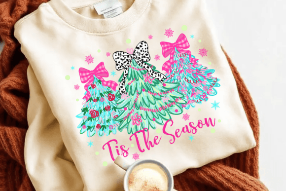 Tis the Season Christmas Tree Coquette Illustrations Review