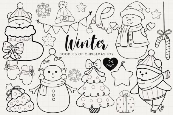 Winter Doodles of Christmas Joy: A Review for Illustrations